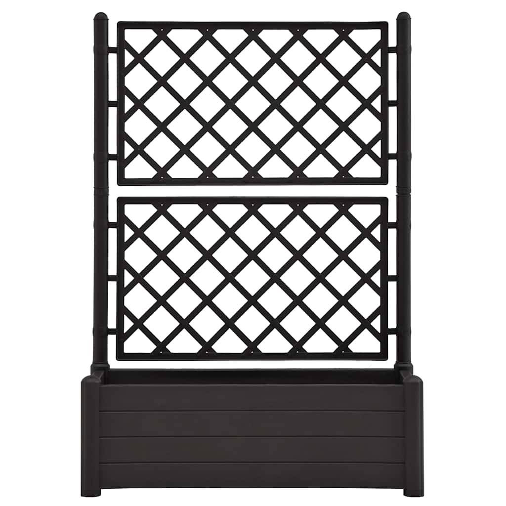 Jardinière, Bac à Fleurs, Pot De Fleurs avec treillis 100x43x142 cm PP Anthracite MP452 - Image 4