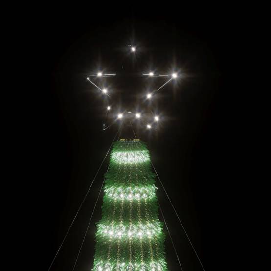 Sapin De Noël - Arbre de Noël lumineux conique 275 LED blanc froid 180 cm - Image 6