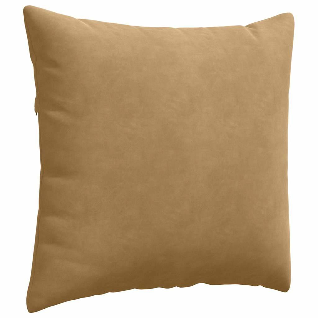Paire de Coussins en Velours Côtelé Confortables pour Salon Chambre avec Housse Amovible Marron 45x45 cm – ComfortXL Outdoor Living - Image 5