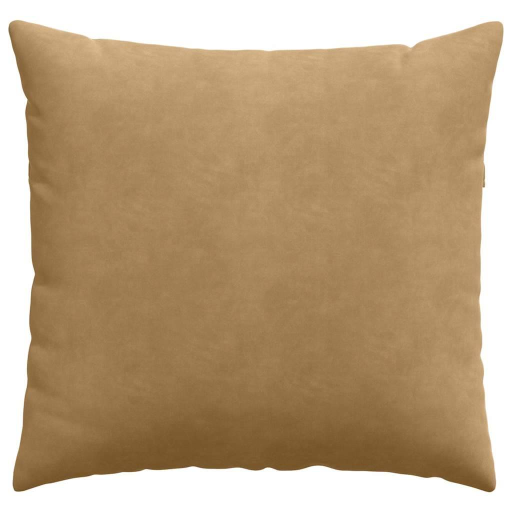 Paire de Coussins en Velours Côtelé Confortables pour Salon Chambre avec Housse Amovible Marron 45x45 cm – ComfortXL Outdoor Living - Image 6