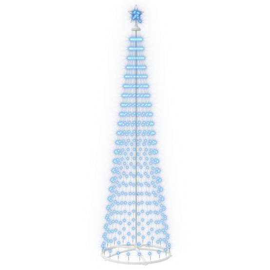 Vidaxl - Sapin cône lumineux LED 250 cm 470 LED Bleu Acier Blanc vidaXL 42050805 - Image 2