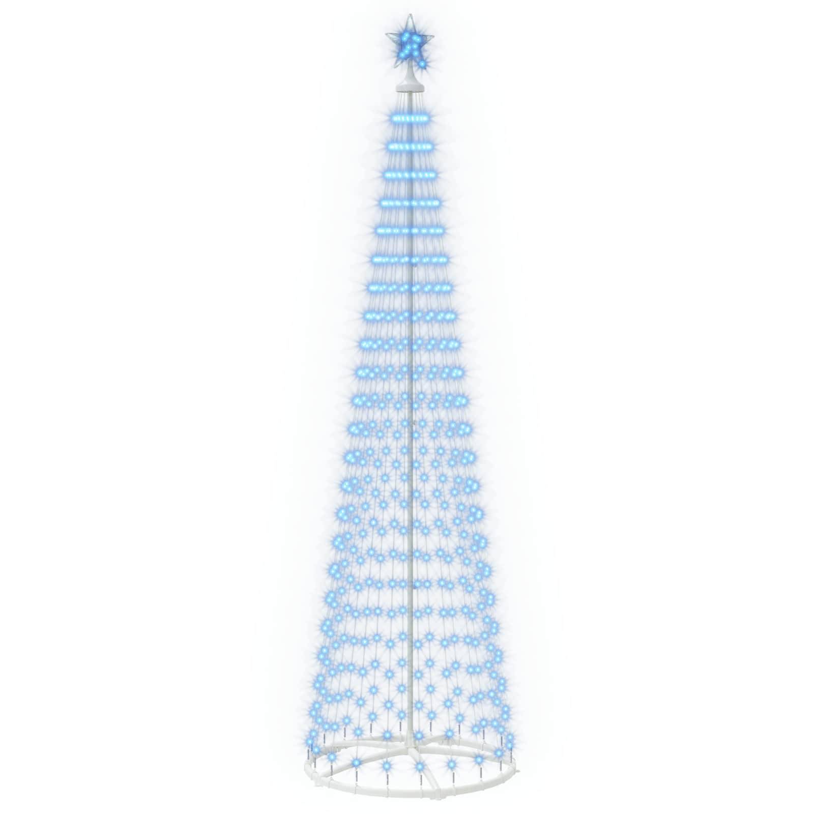 Vidaxl - Sapin cône lumineux LED 250 cm 470 LED Bleu Acier Blanc vidaXL 42050805 - Image 2