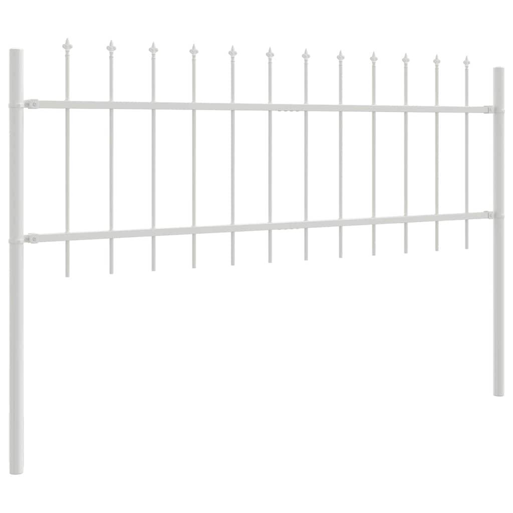 Maison Chic - Clôture de jardin - Panneau de clôture - Palissade Blanc 8,5 x 0,6 m Acier peint par poudre g521 - Image 3