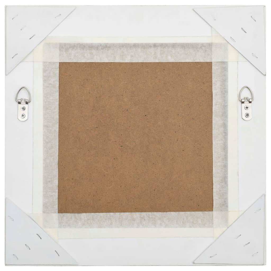 Miroir mural style baroque 40x40 cm Blanc Maison Chic - Image 4