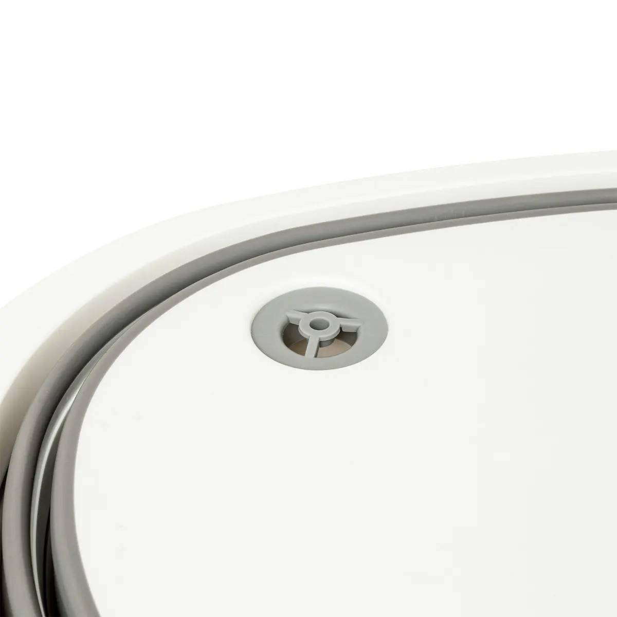 Bassine Avec Bouchon Vidange "Rétractable" 8L Blanc - Image 3