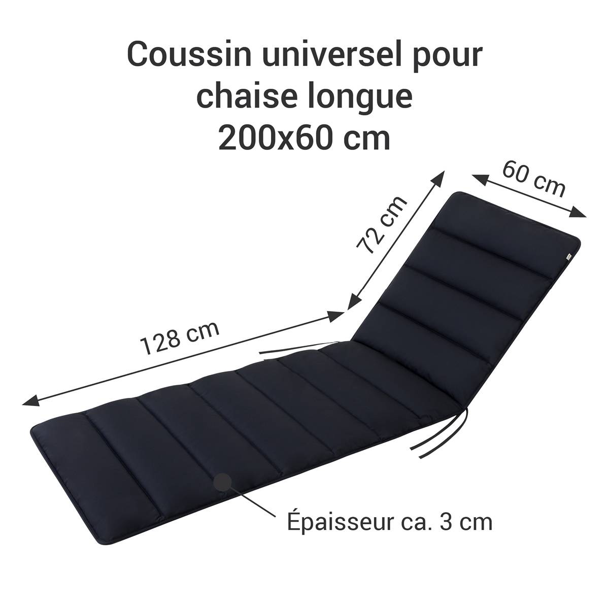 Coussin de Transat FlAIR - bleu - 200x60cm - Image 6
