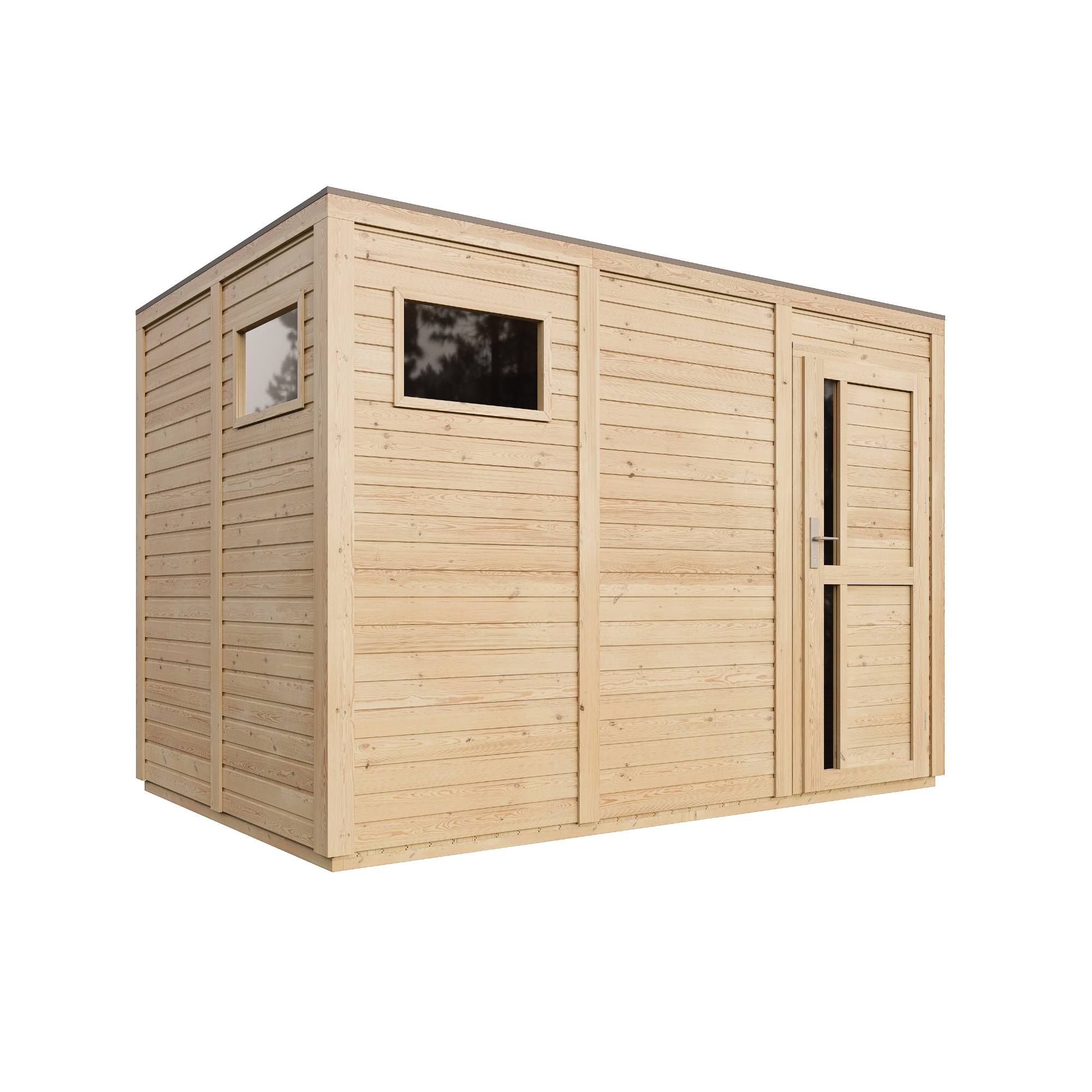 Timbela - Abri de jardin en bois 6,18 m² / 202x306xH210 cm - Timbela M326F1