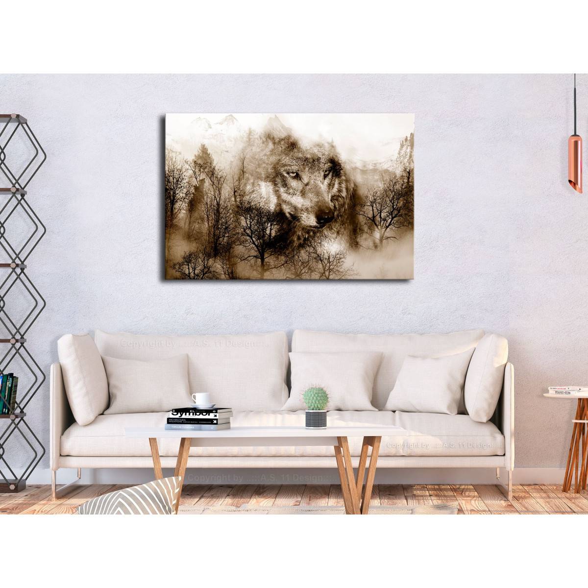Tableau Imprimé "Mountain Predator Wide Brown" 80 x 120 cm - Image 2