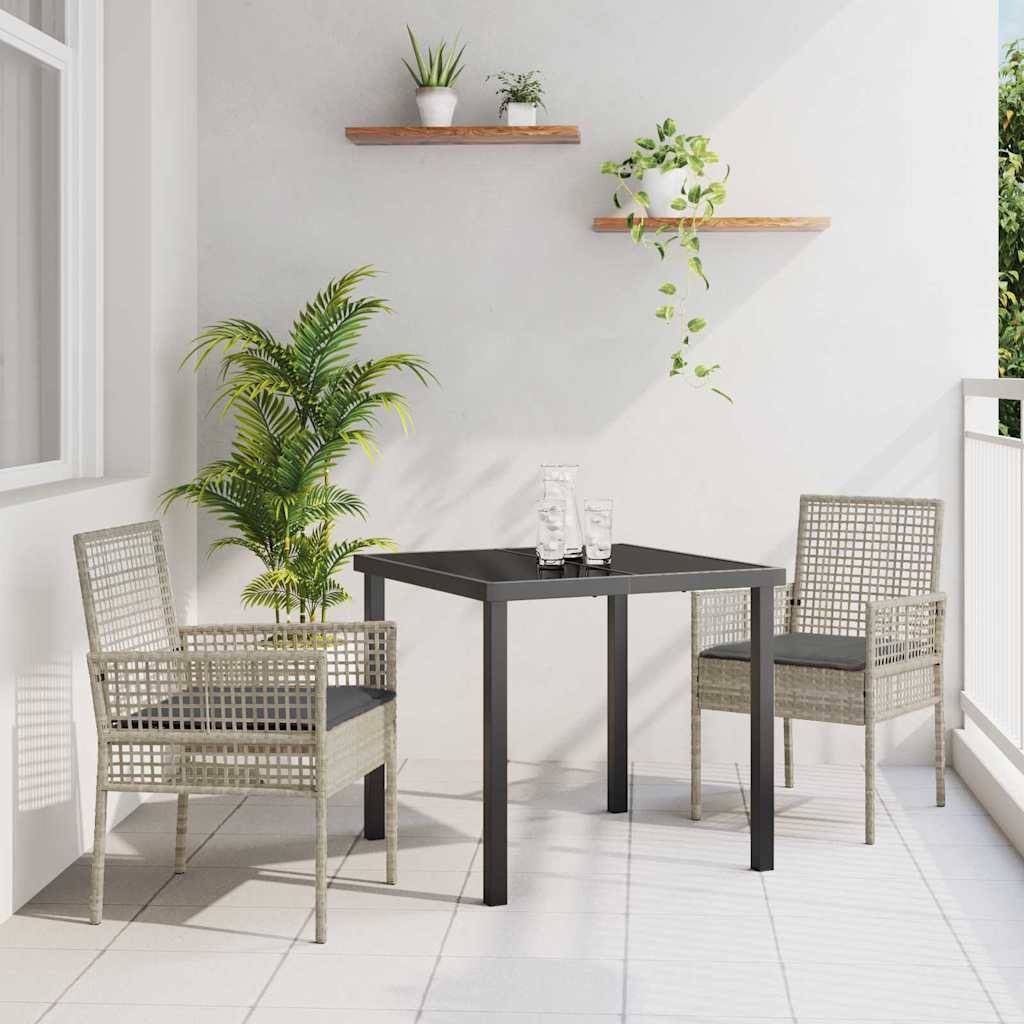 PANGIVO - Chaise de jardin polyrotin gris clair 55 x 53 x 85 cm (2 pcs) - PANGIVO - Image 1