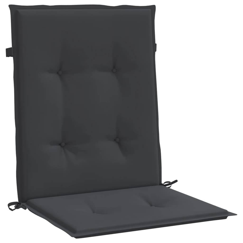 PANGIVO - Coussins de chaise de jardin dossier bas polyester noir 100 x 50 x 3 cm - PANGIVO - Image 5