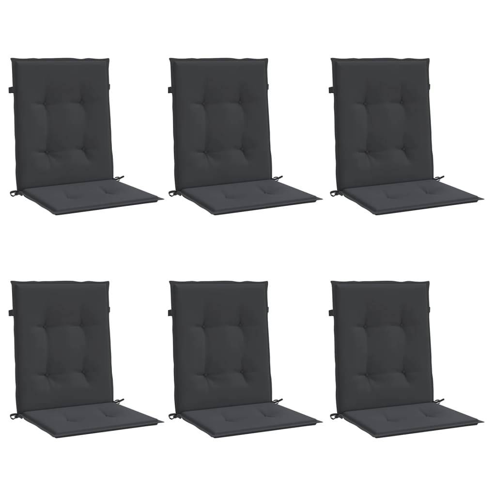 PANGIVO - Coussins de chaise de jardin dossier bas polyester noir 100 x 50 x 3 cm - PANGIVO - Image 3