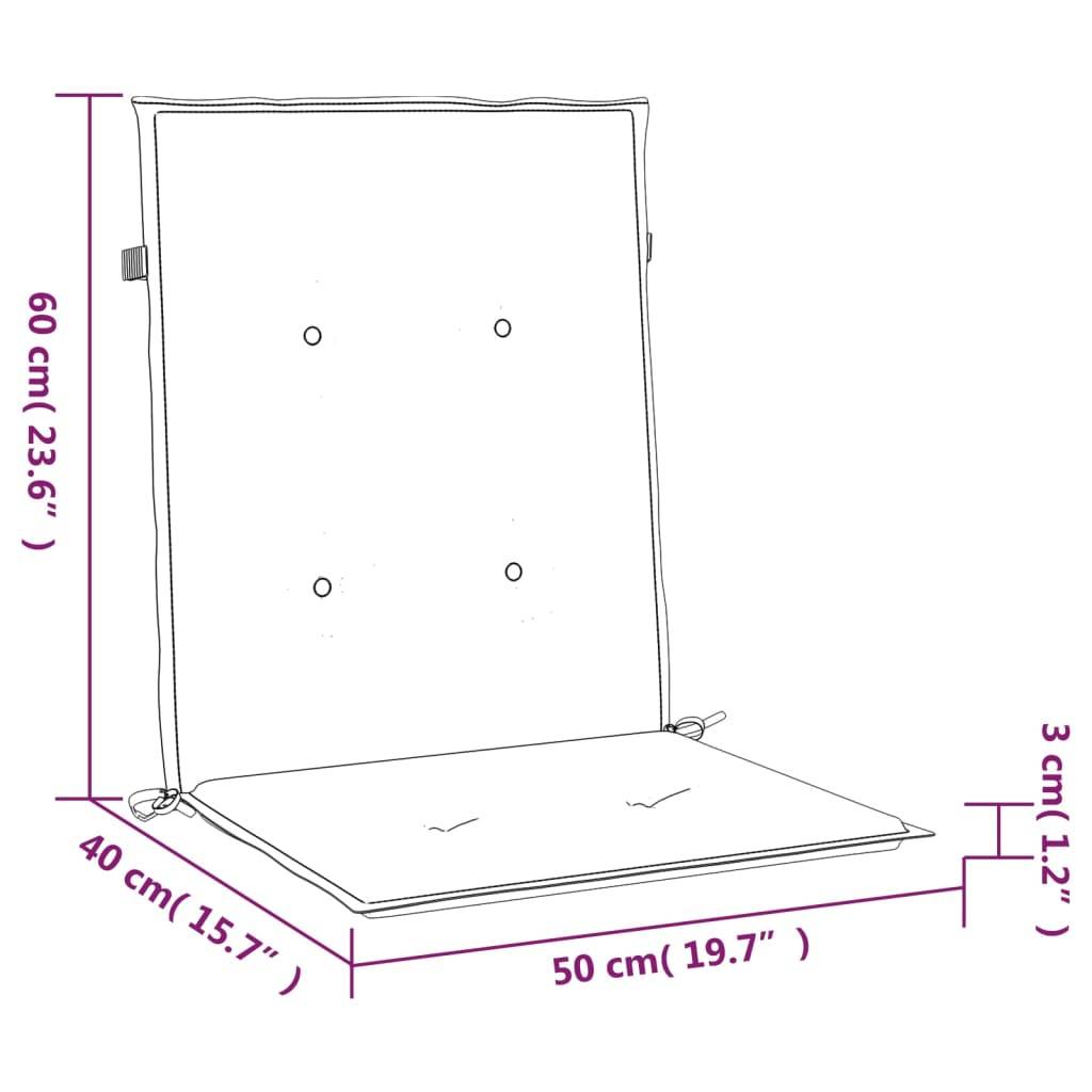 PANGIVO - Coussins de chaise de jardin dossier bas polyester noir 100 x 50 x 3 cm - PANGIVO - Image 10