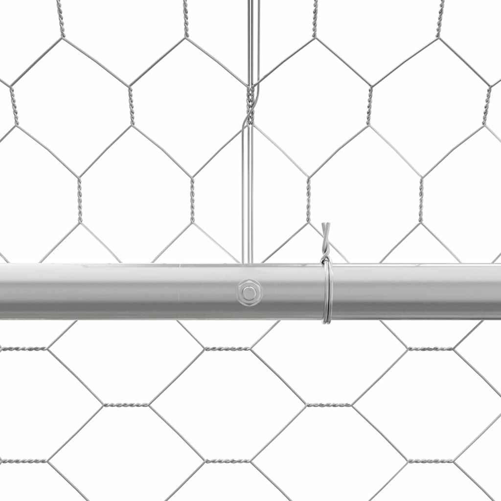 Abri Métallique Chien Toit Protection 6m Argenté - ComfortXL Outdoor Living - Image 10