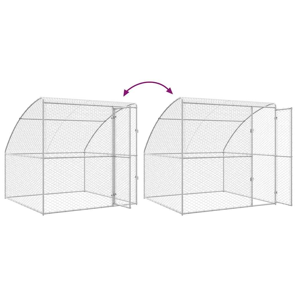 Abri Métallique Chien Toit Protection 6m Argenté - ComfortXL Outdoor Living - Image 7