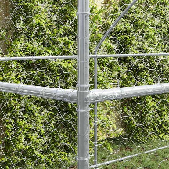 Abri Métallique Chien Toit Protection 6m Argenté - ComfortXL Outdoor Living - Image 3