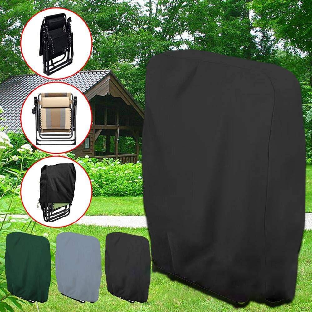 IntiMeg - Housse de protection pour chaise longue Bain de soleil Mobilier de jardin étanche anti-UV Protection contre les dommages, 71 x 110 cm(noir) IntiMeg - Image 2