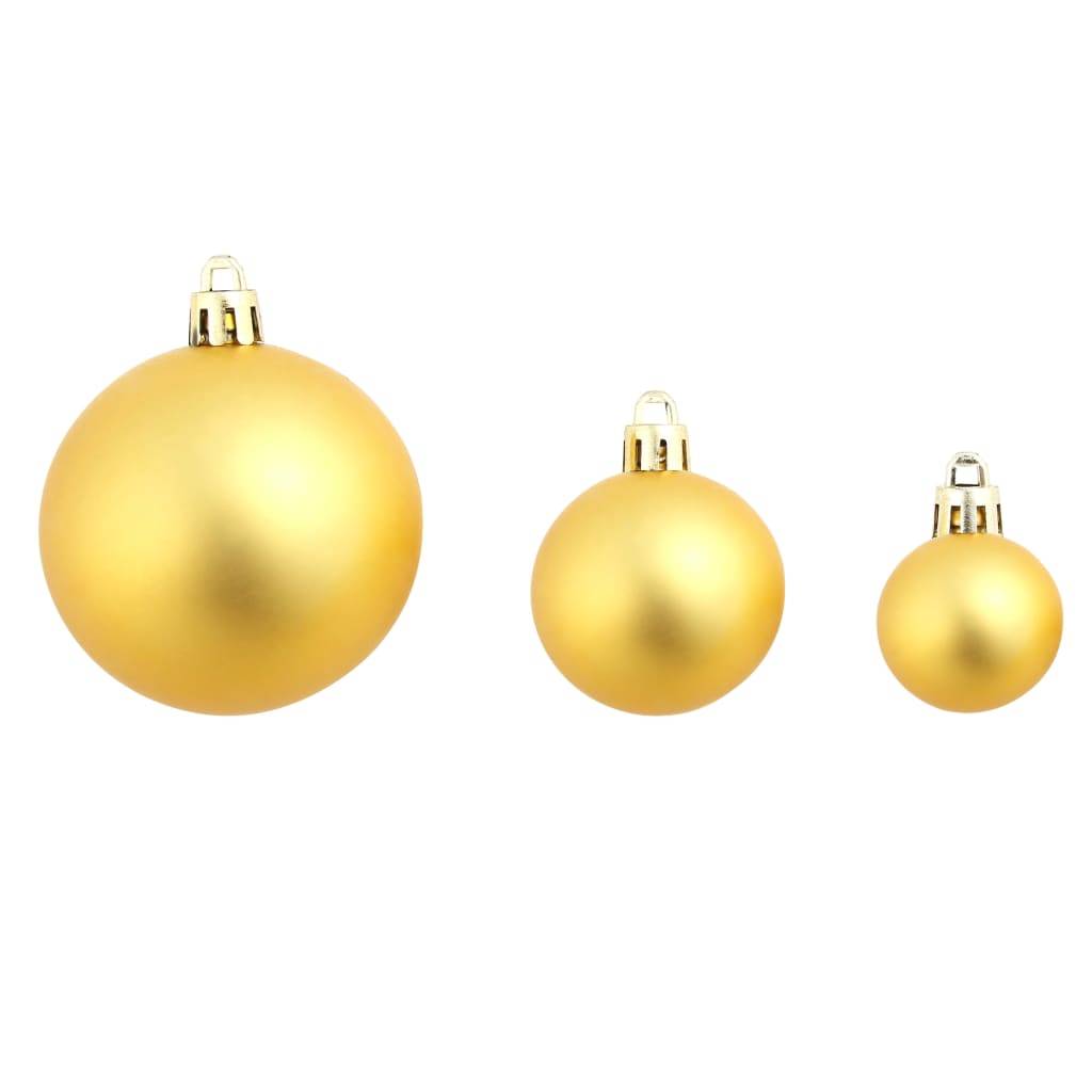 Ensemble de boules de Noël - Ornements de Noël - décorations de Noël 100 pcs 3/4/6 cm Doré - Image 8