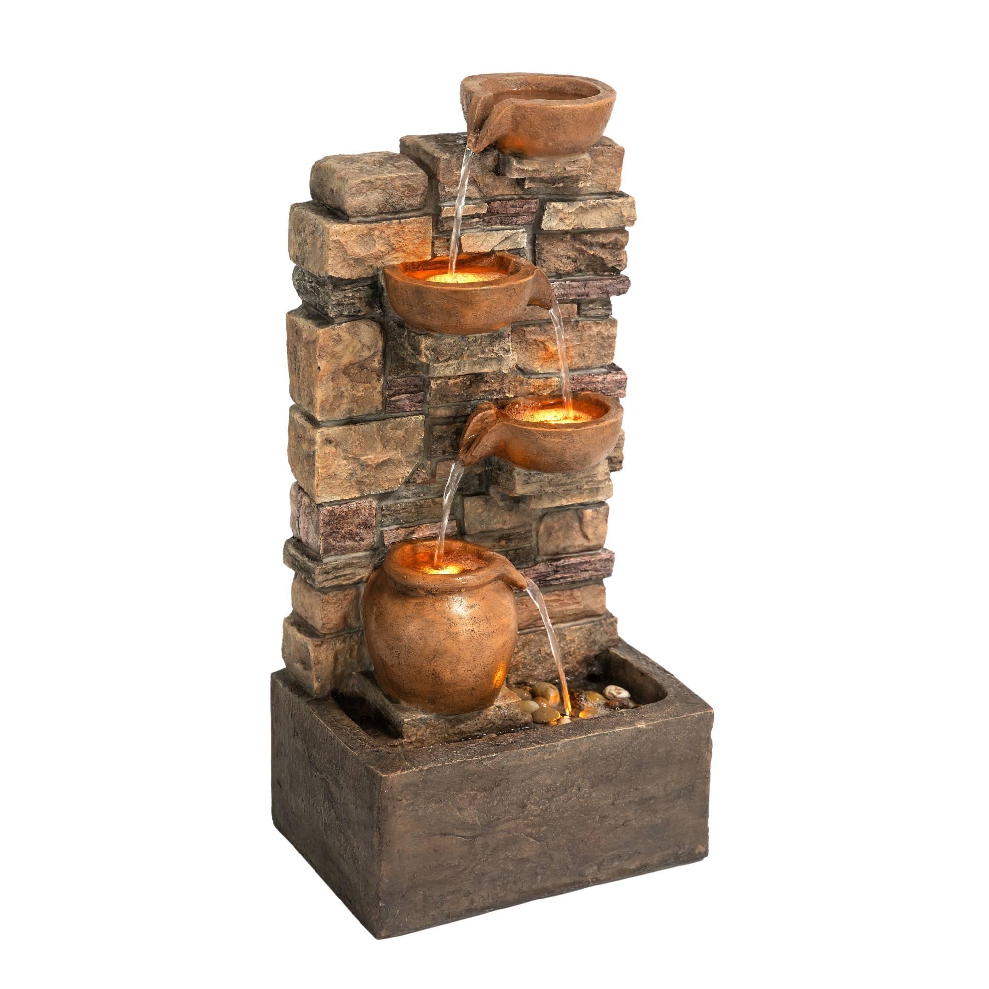 Teamson Home - Fontaine LED en polyrésine, marron Teamson Home - Image 2