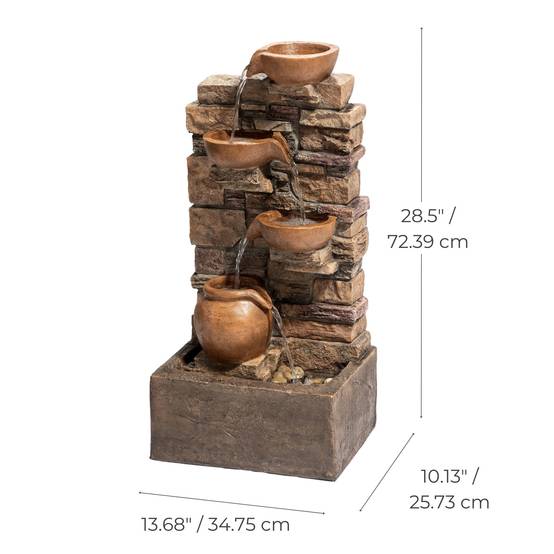 Teamson Home - Fontaine LED en polyrésine, marron Teamson Home - Image 4