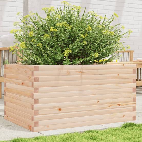 Maison Chic - Jardinière | Pot de fleurs | Cache-pot | Bac à fleurs 90x60x46 cm bois de pin massif - Image 2