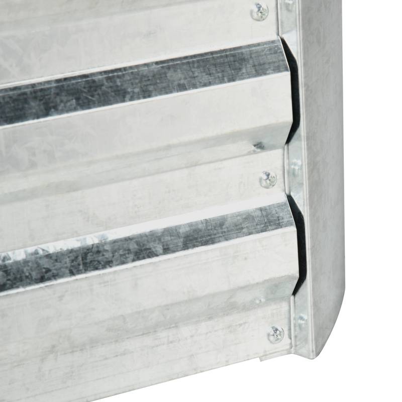 Carré Potager Surélevé Acier Serre Treillis Jardin Balcon 3en1 53x53x90cm Argent - ComfortXL Outdoor Living - Image 8