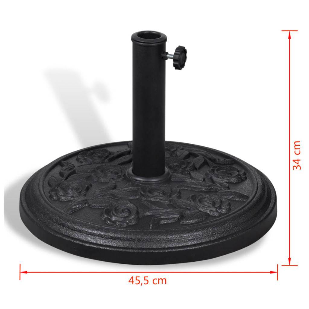 Helloshop26 - Pied socle base de parasol rond en résine noir 9 kg diamètre 38 et 48 mm - Image 4