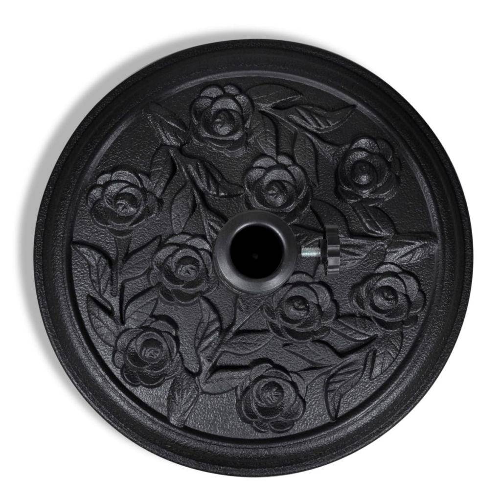 Helloshop26 - Pied socle base de parasol rond en résine noir 9 kg diamètre 38 et 48 mm - Image 2