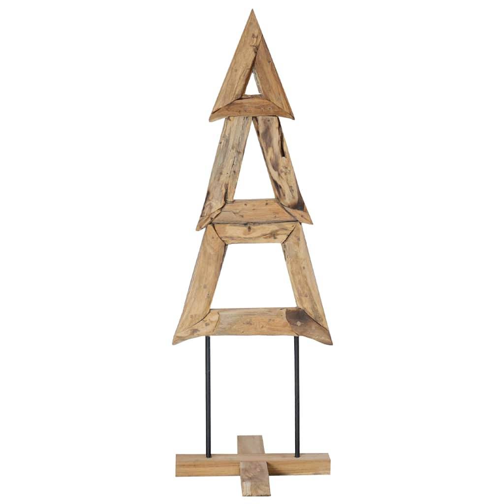 Maison Chic - Sapin de Noël | Arbre de Noël avec support Marron 120 cm Bois de teck solide Maison Chic - Image 1