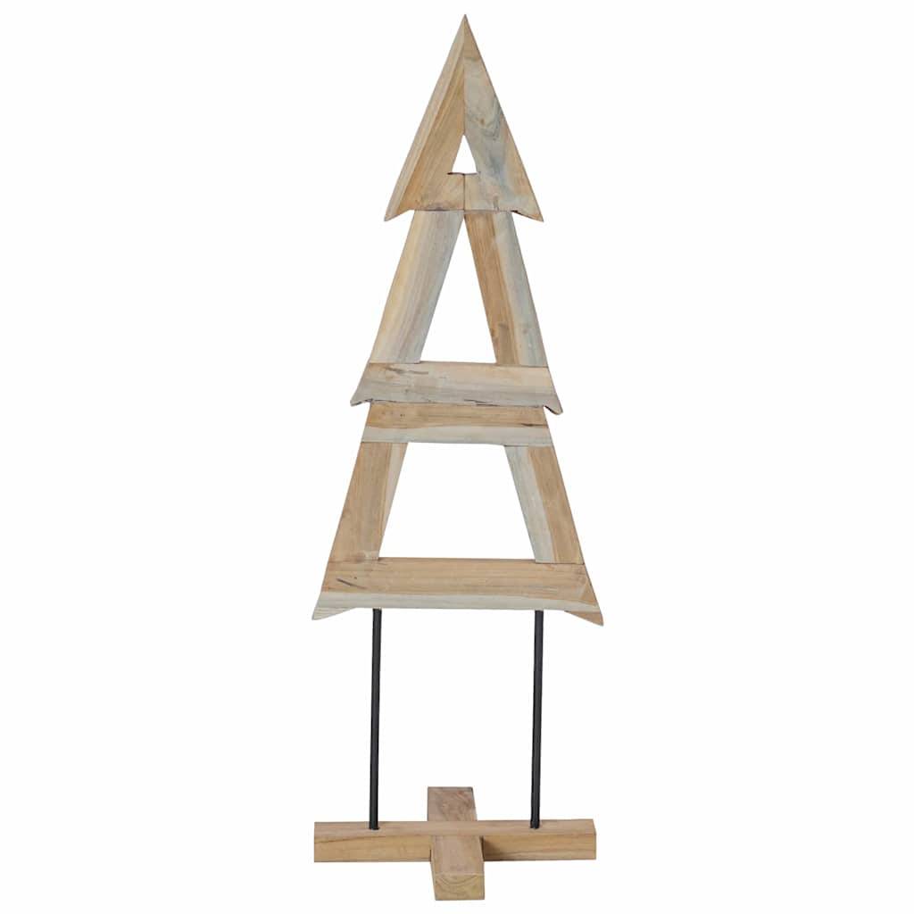 Maison Chic - Sapin de Noël | Arbre de Noël avec support Marron 120 cm Bois de teck solide Maison Chic - Image 6