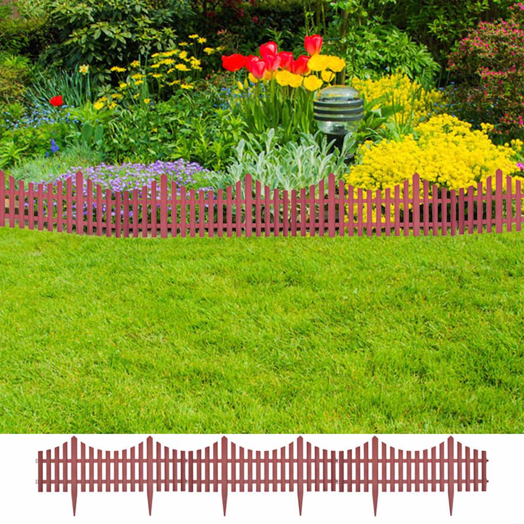 Clôture décorative polypropylène pour jardin délimitation de massifs floraux 10m marron - ComfortXL Outdoor Living - Image 1