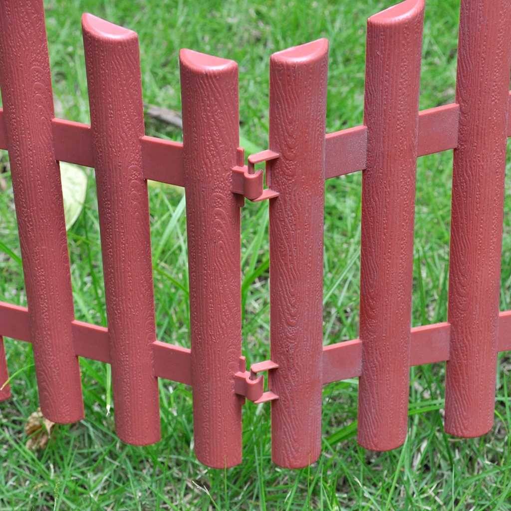 Clôture décorative polypropylène pour jardin délimitation de massifs floraux 10m marron - ComfortXL Outdoor Living - Image 7