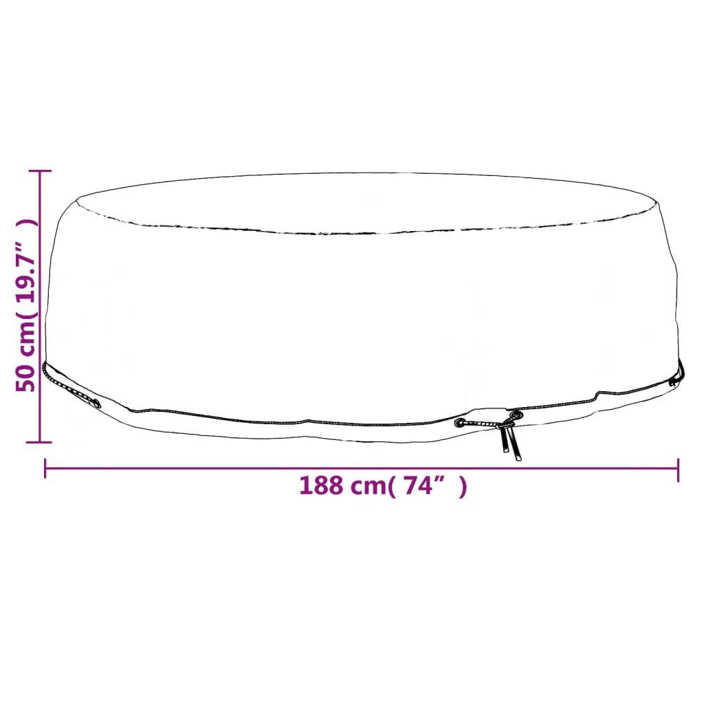 Maison Chic - Housse de protection | Couvercle de protection | Housse pour salon îlot 8 œillets Ø188x50 cm rond Maison Chic - Image 7