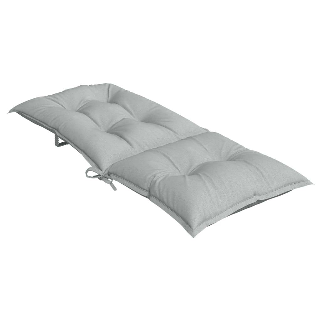 PANGIVO - Coussins de chaise à dossier haut polyester gris clair 120 x 50 x 7 cm - PANGIVO - Image 6