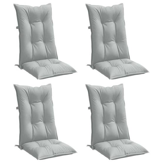 PANGIVO - Coussins de chaise à dossier haut polyester gris clair 120 x 50 x 7 cm - PANGIVO - Image 4