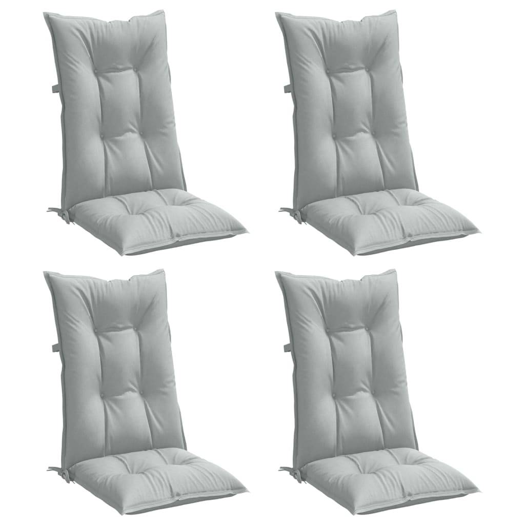 PANGIVO - Coussins de chaise à dossier haut polyester gris clair 120 x 50 x 7 cm - PANGIVO - Image 4