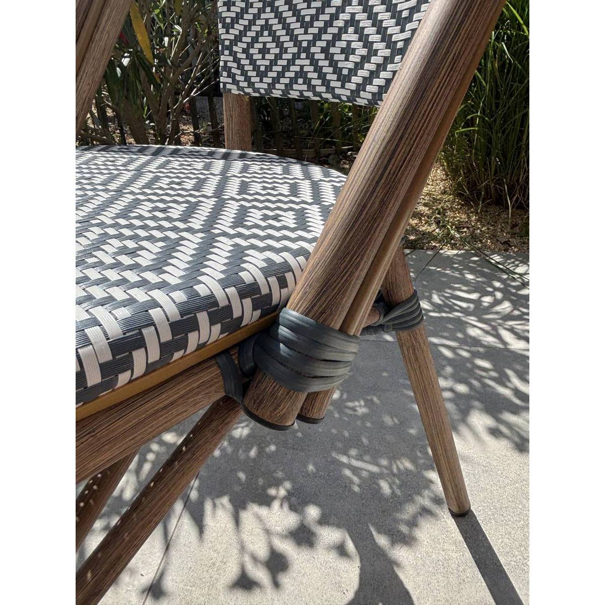 Paris Prix - Lot de 2 Chaises de Jardin Empilable "Bistro" 87cm Bleu - Image 10