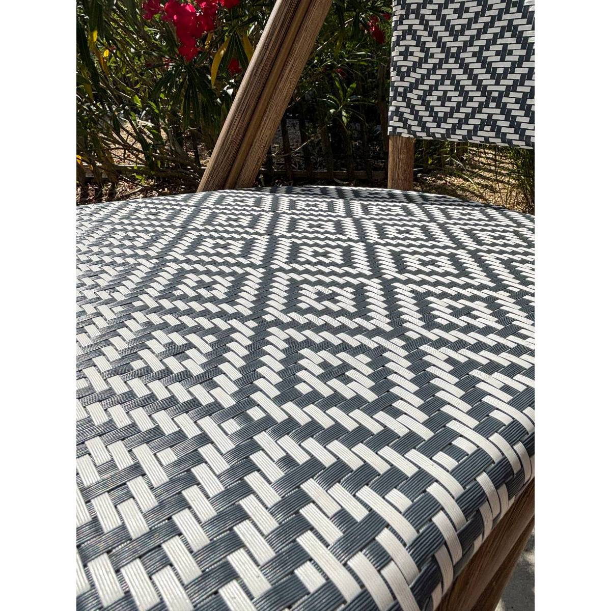 Paris Prix - Lot de 2 Chaises de Jardin Empilable "Bistro" 87cm Bleu - Image 9