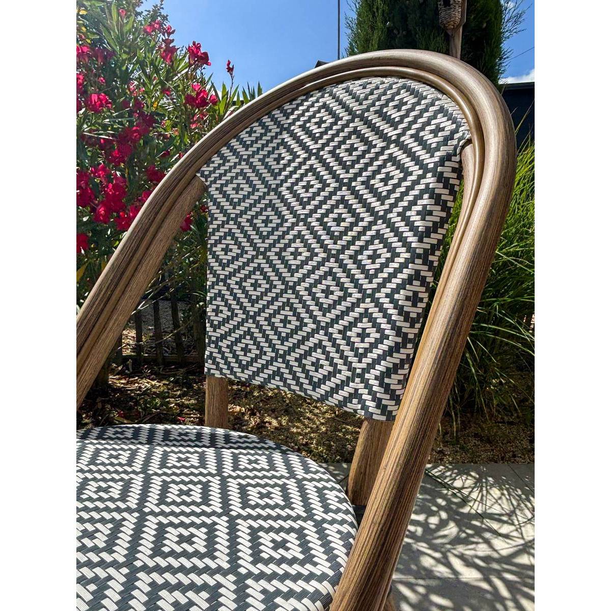 Paris Prix - Lot de 2 Chaises de Jardin Empilable "Bistro" 87cm Bleu - Image 8