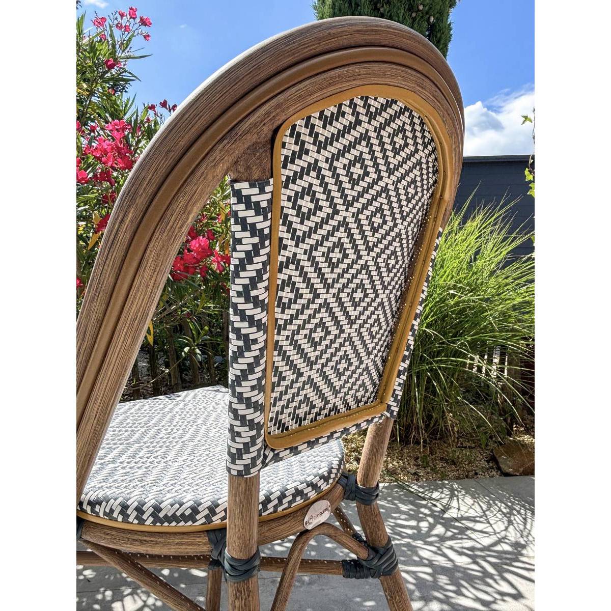Paris Prix - Lot de 2 Chaises de Jardin Empilable "Bistro" 87cm Bleu - Image 6