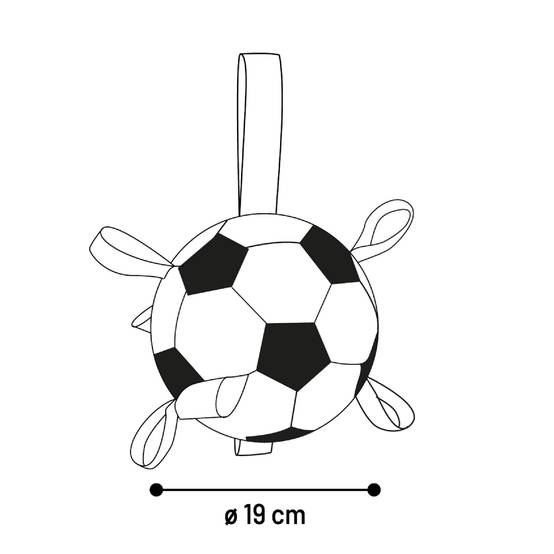 Jeu Ballon de football pour chien 19 cm Towa blanc - Image 3
