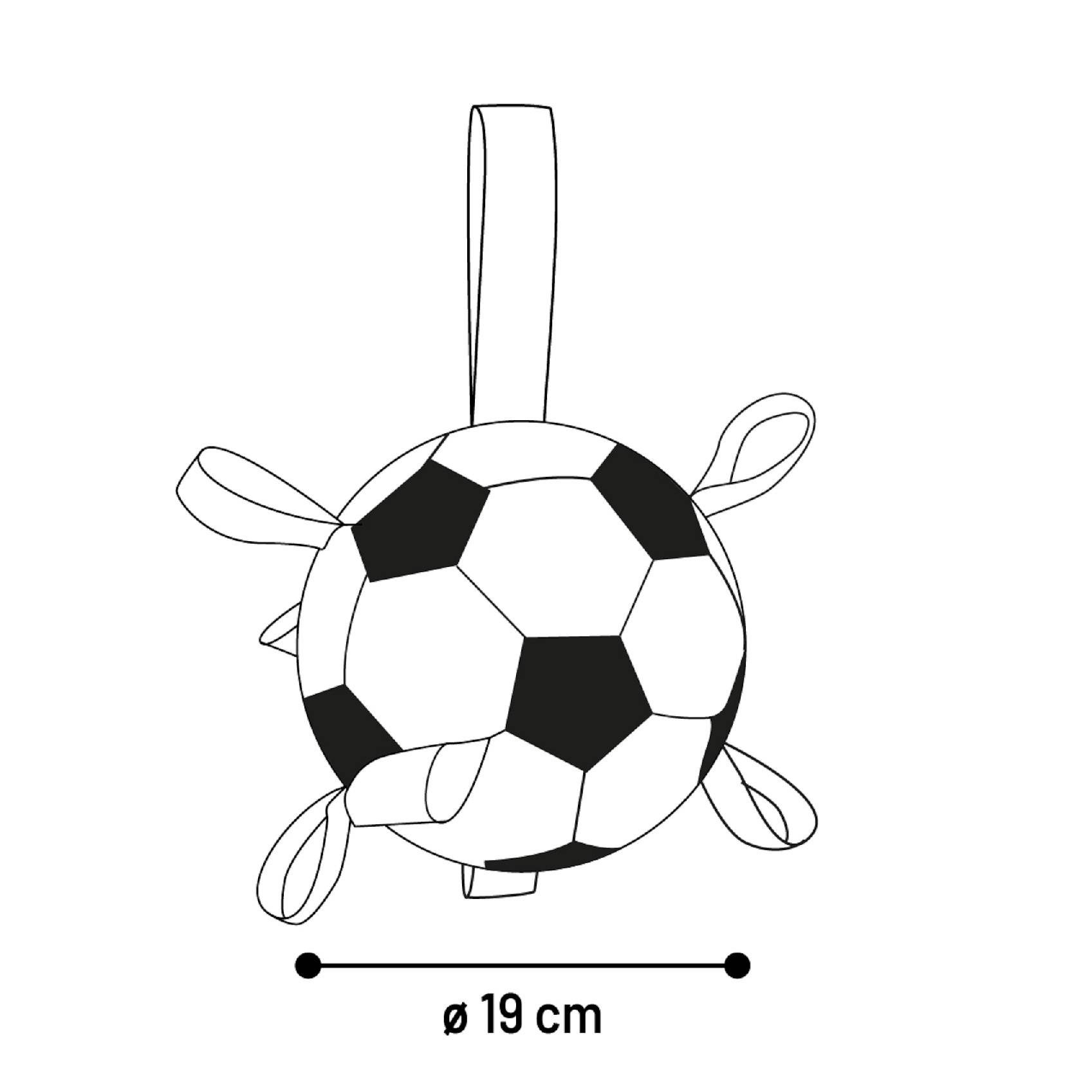 Jeu Ballon de football pour chien 19 cm Towa blanc - Image 3