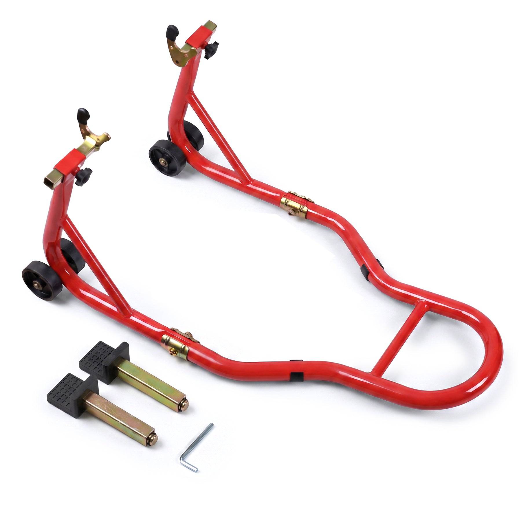 Vounot - Bequille Moto roue arriere charge max 390 kg acier Rouge - Image 1