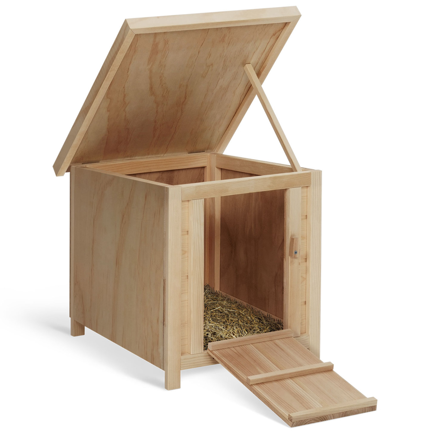 IDMARKET - Lot de 3 clapiers en bois pondoirs pour poules nichoirs avec fond - Image 4