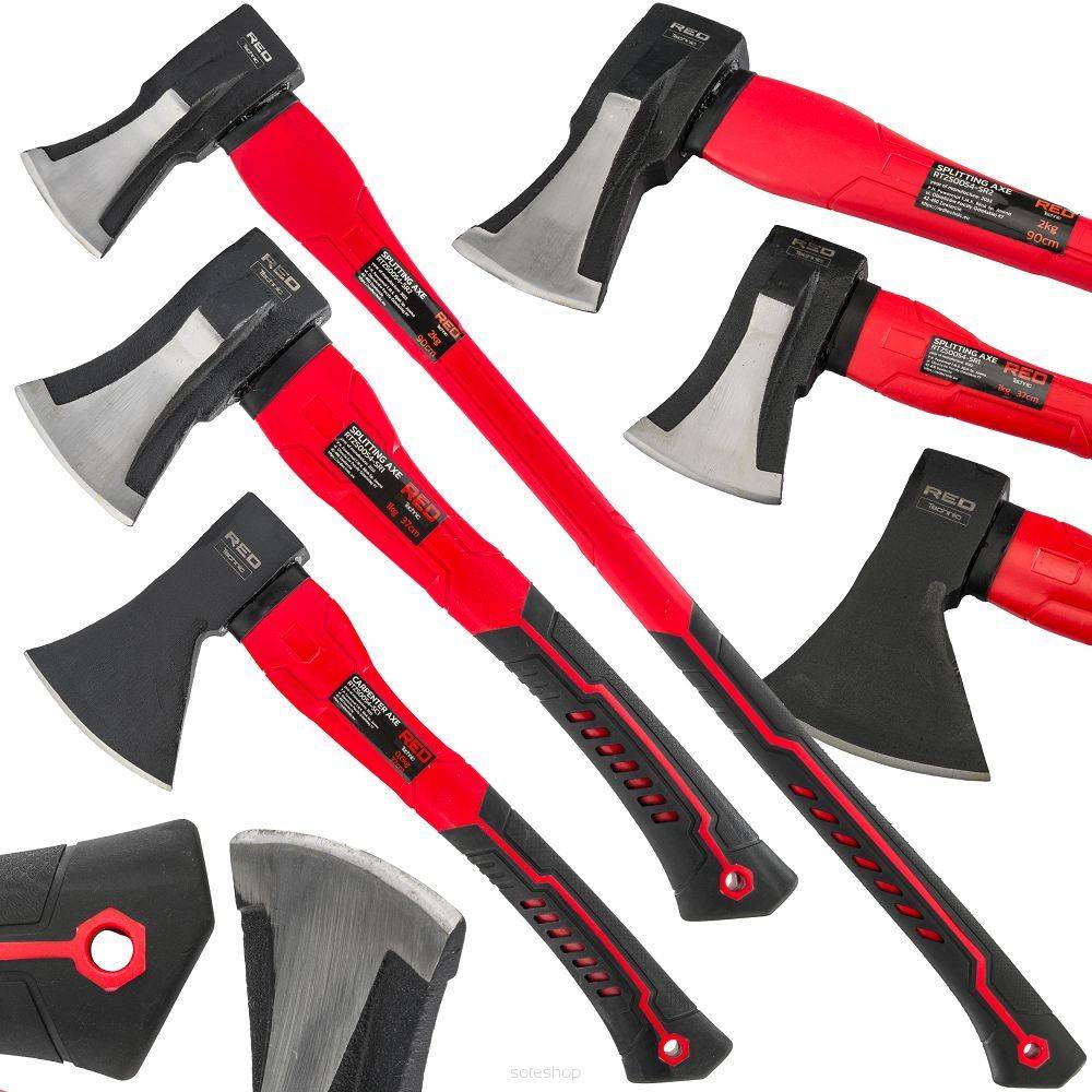 Importdistrib - Lot de 3 haches hachette 600 g  37 cm - 1000 g  37 cm - 2000 g 90 cm IMPORTDISTRIB - Image 1