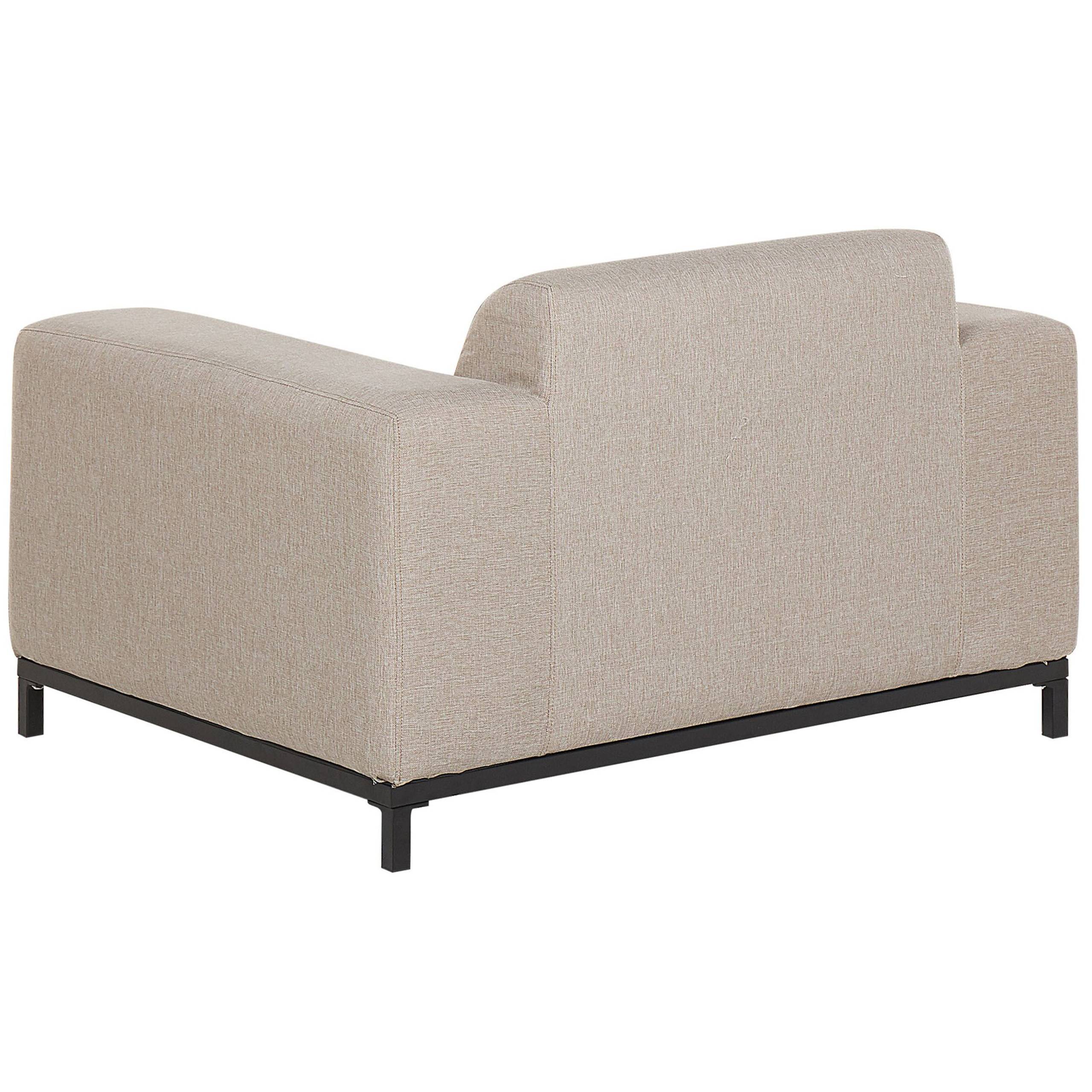 Beliani - Fauteuil Tissu Beige ROVIGO - Beliani - Image 6