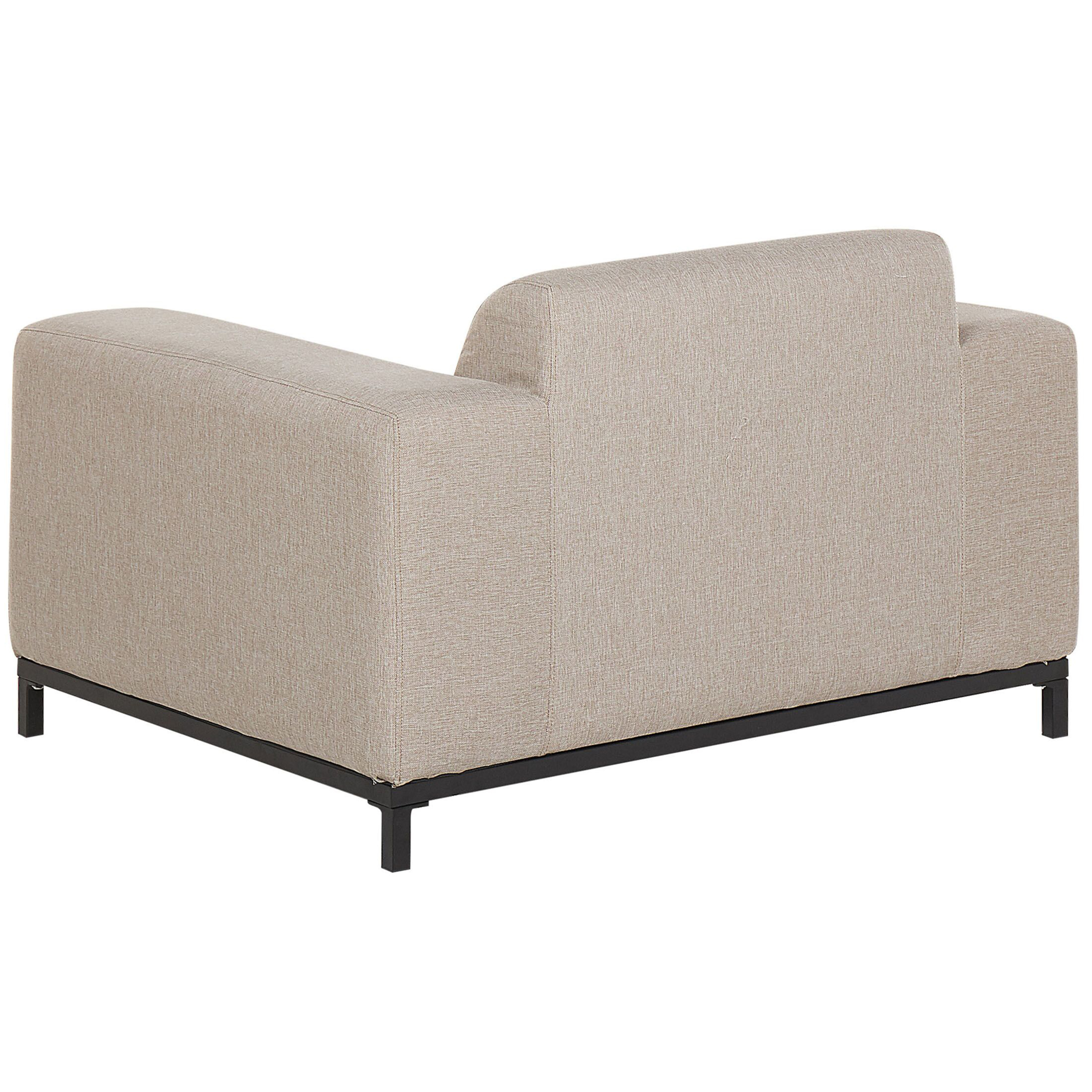 Beliani - Fauteuil Tissu Beige ROVIGO Beliani - Image 4