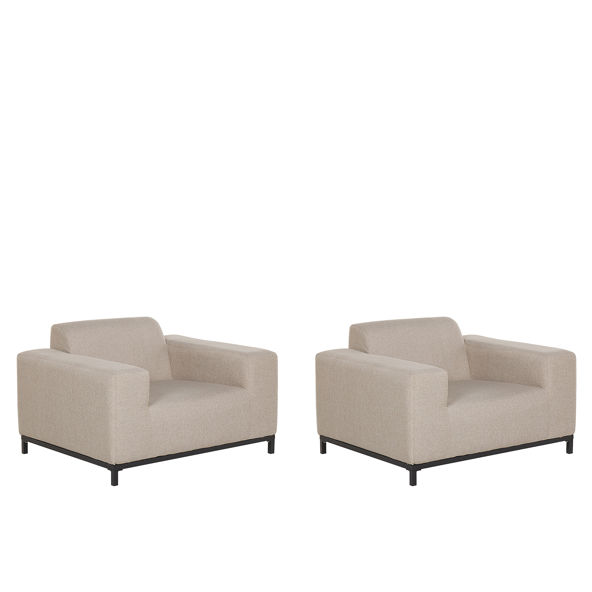 Beliani - Fauteuil Tissu Beige ROVIGO Beliani - Image 1