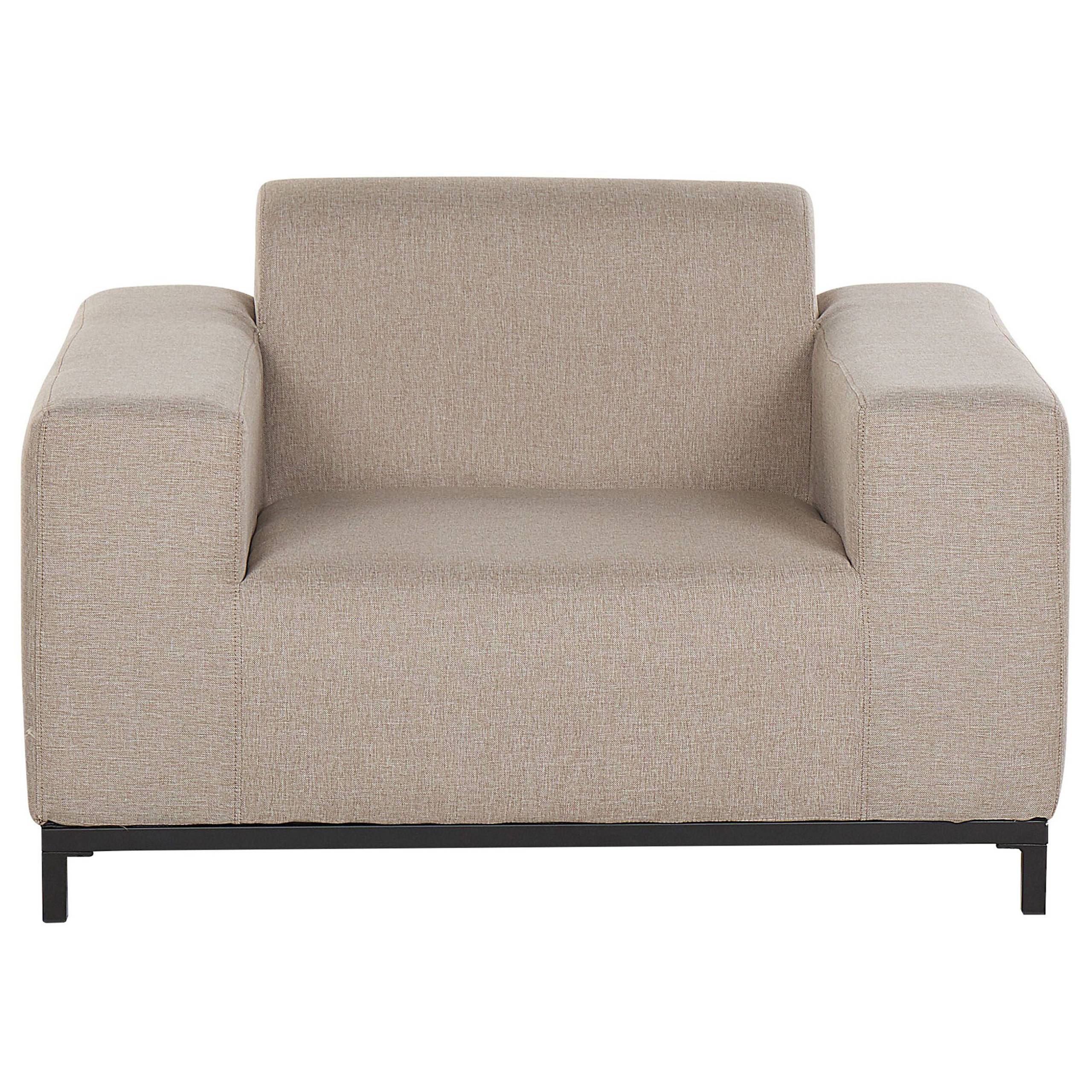 Beliani - Fauteuil Tissu Beige ROVIGO - Beliani - Image 5