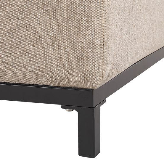 Beliani - Fauteuil Tissu Beige ROVIGO Beliani - Image 6