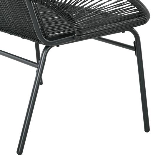 PANGIVO - Banc de jardin résine tressée noir 132 x 72 x 83 cm - PANGIVO - Image 8